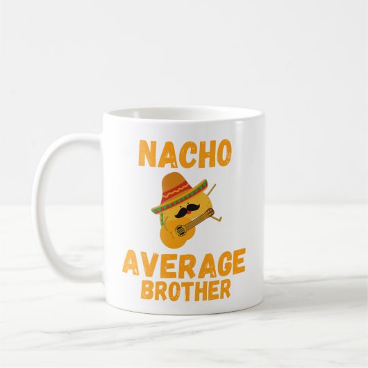 Nacho Gemiddelde Brother Mok, Funny Brother Gift Koffiemok (Links)