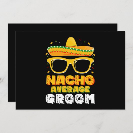 Nacho Gemiddelde bruidegom bruiloft Cinco de Mayo Kaart (Voorkant / Achterkant)