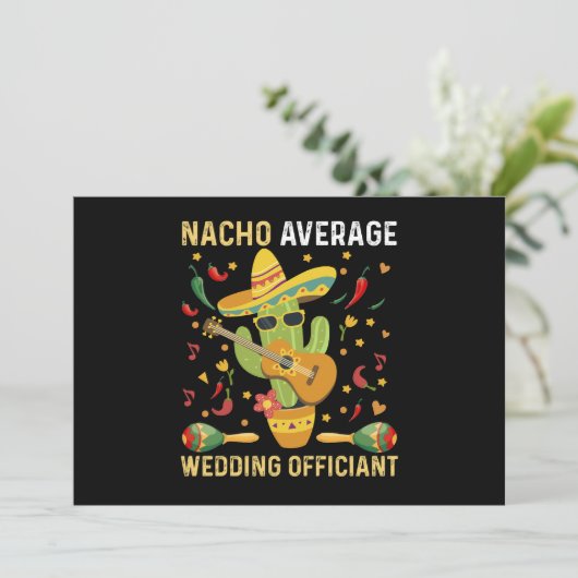 Nacho Gemiddelde Bruiloft Ambtenaar Mexicaanse Par Kaart (Staand voorkant)
