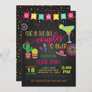 Nacho Gemiddelde Couples Shower Invitation - BL Kaart