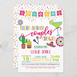 Nacho Gemiddelde Couples Shower Invitation - WH Kaart