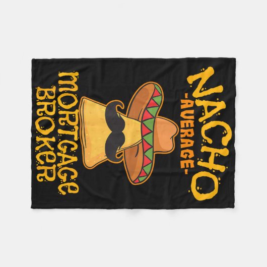 Nacho Gemiddelde Hypotheek Makelaar Lening Cinco D Fleece Deken (Voorkant (Horizontaal))