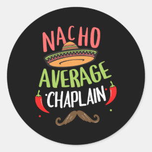 Nacho Gemiddelde Kapelaan Sombrero Baard Cinco de  Ronde Sticker