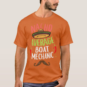 Nacho Gemiddelde kromme Mechanische Sombrero Beard T-shirt