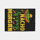 Nacho Gemiddelde Morgan Aangepaste Naam Cinco de M Fleece Deken (Voorkant (Horizontaal))