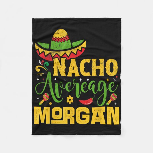 Nacho Gemiddelde Morgan Aangepaste Naam Cinco de M Fleece Deken (Voorkant)