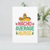 Nacho Gemiddelde Nurse Funny Nursing Cinco de Mayo Bedankkaart (Staand voorkant)
