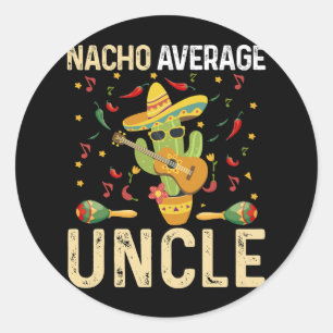 Nacho Gemiddelde oom Cinco De Mayo Mexican Sombrer Ronde Sticker