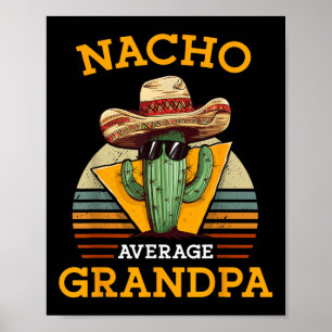 Nacho Gemiddelde Opa Grappig Mexicaanse Papa Retro Poster