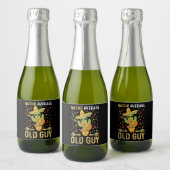 Nacho Gemiddelde Oude Guy Humor Gezegde Oud Man Sparkling Wijnetiket (Flessen)