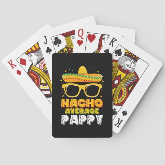 Nacho Gemiddelde Papa Familie Cinco De Mayo Pokerkaarten (Achterkant)