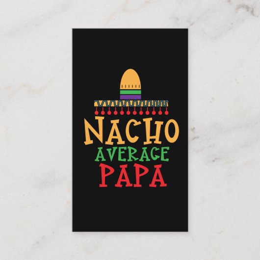 Nacho Gemiddelde Papa opa Mexicaans Pet Visitekaartje (Voorkant)