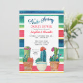 Nacho Gemiddelde paren schotelen Floral Desert Cac Kaart (Staand voorkant)