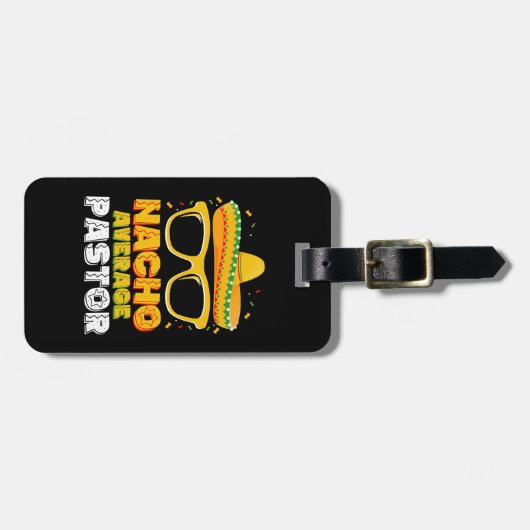 Nacho Gemiddelde Pastor Cinco de Mayo Bagagelabel (Voorkant horizontaal)