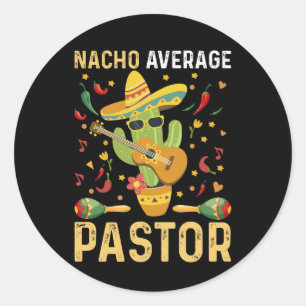 Nacho Gemiddelde Pastor Religieus Leider Cinco De Ronde Sticker