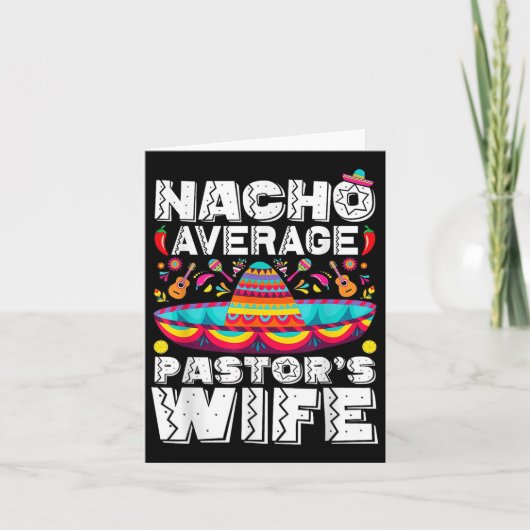 Nacho Gemiddelde Pastors Vrouw Prediker Religieuze Kaart (Voorkant)