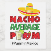 Nacho Gemiddelde Purim Wijn Etiket (Enkel label)