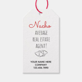 Nacho Gemiddelde Real Estate Agent Cadeaulabel