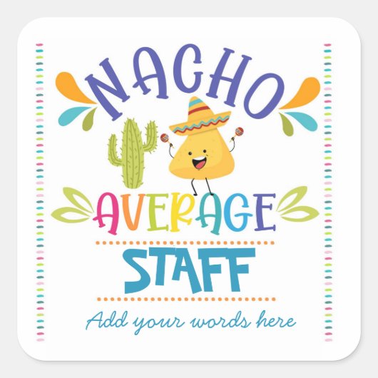 Nacho gemiddelde sticker (Voorkant)