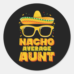 Nacho Gemiddelde Tante Cinco De Mayo Bijpassende F Ronde Sticker