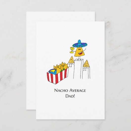 Nacho gemiddelde vader - Grappige Vaderdag Kaart (Voorkant / Achterkant)