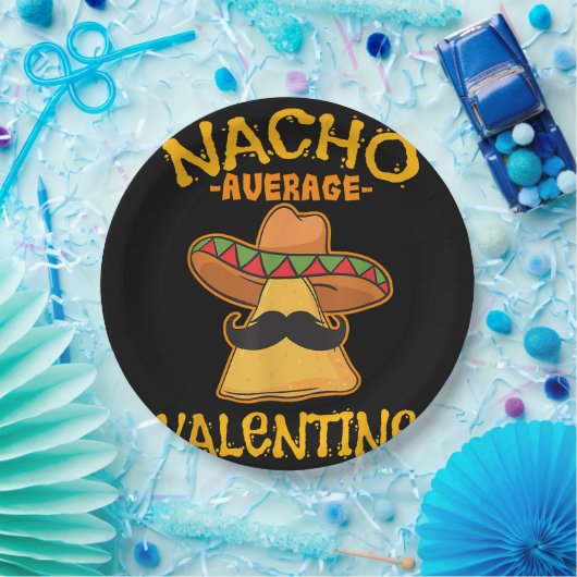 Nacho Gemiddelde Valentijn Mexicaanse Paar Valenti Papieren Bordje (Feest)