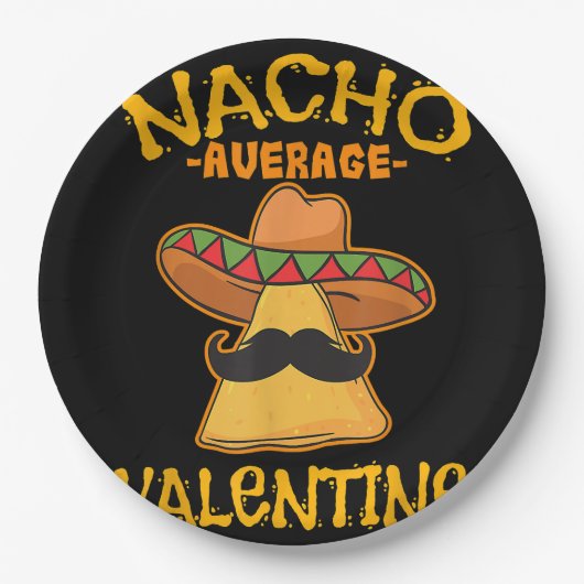 Nacho Gemiddelde Valentijn Mexicaanse Paar Valenti Papieren Bordje (Voorkant)