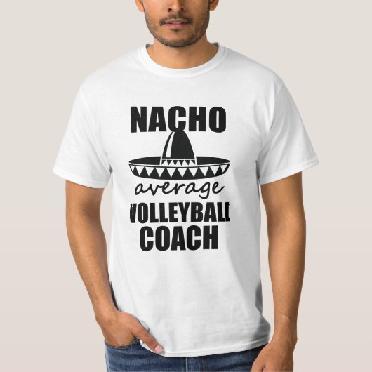 Nacho gemiddelde volleybaltrainer shirt mannen cad (Voorkant)