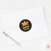 Nacho Gemiddelde werknemer Cinco de Mayo Birthday Ronde Sticker (Envelop)