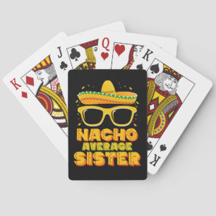 Nacho Gemiddelde zuster Cinco de Mayo Matching Fam Pokerkaarten
