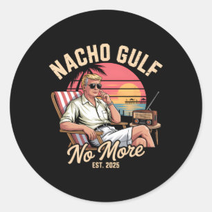 Nacho Golf Niet Meer Funny Trump Vakantie 2025 Ronde Sticker