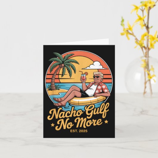 Nacho Gulf Geen Grappige Trump Vakantie 2025 USA _ Kaart (Gele Bloem)