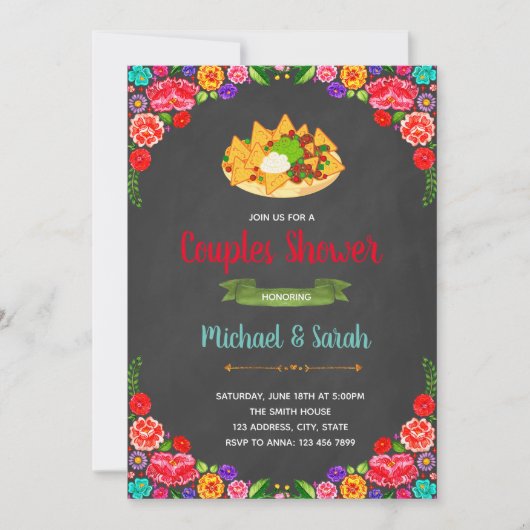 Nacho invitation de douche nuptiale moyenne (Devant)
