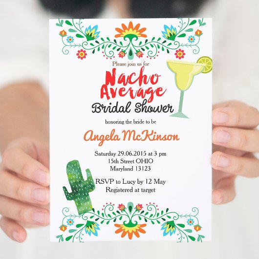 Nacho Invitation moyenne de douche nuptiale