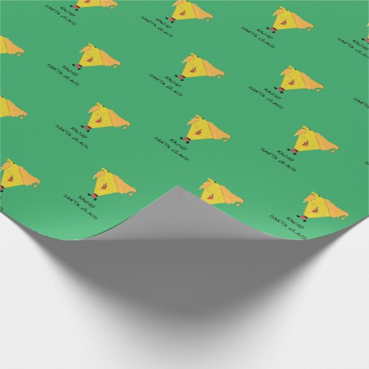 Nacho Kerstman Cadeaupapier (Hoek)