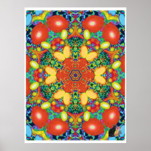 Nacho Kinetic Collage Kaleidoscoop Poster