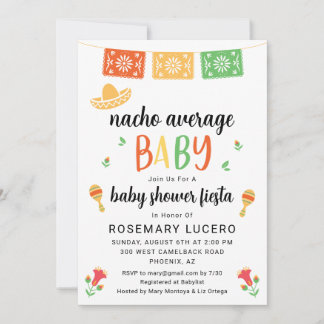 Nacho Moyenne Baby Fiesta Baby shower Invitation