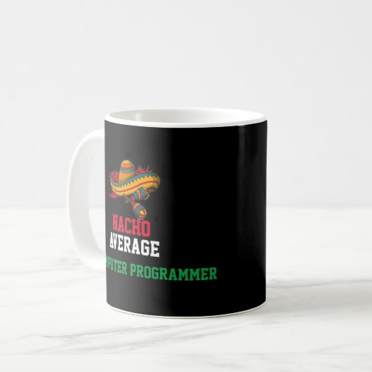 Nacho Moyenne de programmateur informatique Mug (Devant gauche)