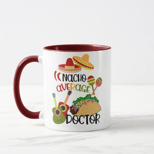 Nacho Moyenne Docteur Pun Sud-Ouest Drôle Mug (Gauche)