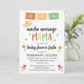 Nacho Moyenne Mama Fiesta Baby shower Invitation (Debout devant)