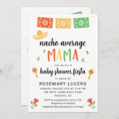 Nacho Moyenne Mama Fiesta Baby shower Invitation (Devant / Derrière)