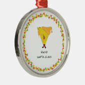Nacho Santa met Chips Metalen Ornament (Rechts)