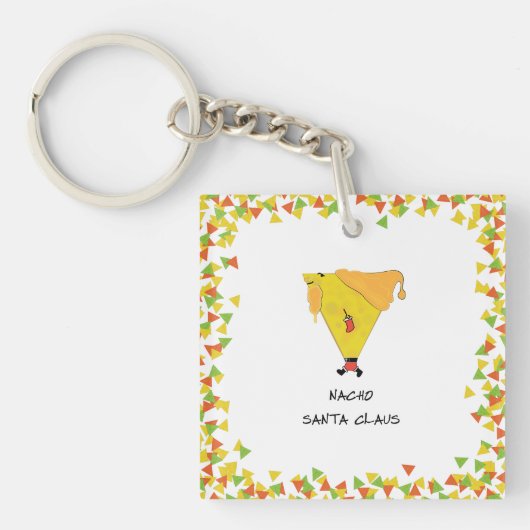 Nacho Santa met Chips Sleutelhanger (Voorkant)