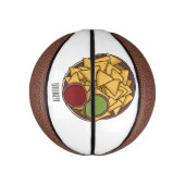 Nachos cartoon illustratie basketbal (Verticaal)