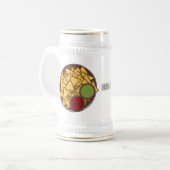 Nachos cartoon illustratie bierpul (Voorkant links)