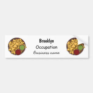Nachos cartoon illustratie bumpersticker