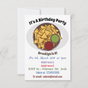 Nachos cartoon illustratie kaart