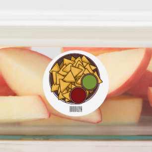 Nachos cartoon illustratie labels