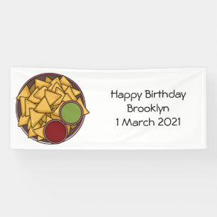 Nachos cartoon illustratie spandoek