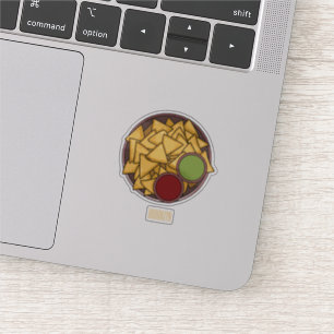 Nachos cartoon illustratie sticker